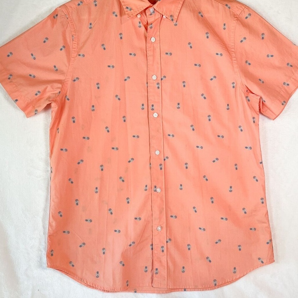 Hawker Rye‎ Essential Wash short sleeve stretch shirt coral